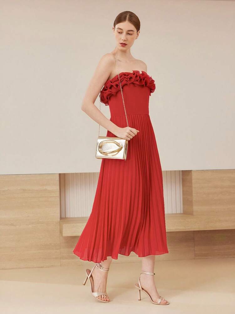 WOMEN'S PU LEATHER WOVEN EVENING CLUTCH
