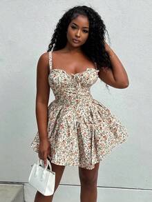 Alexandranx Sundress;Summer Court Style Floral Ruffle Dress Ballet-Inspired Dress,Summer Dresses For Women - Multicolor - View 2