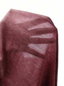 SHEIN LUNE Solid Pocket Patched Tank Top - Maroon - View 5