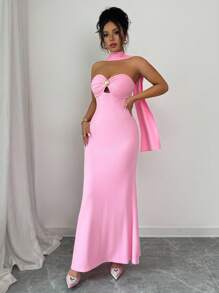 Rafferiza Women's Elegant Metal Decor Dress, Summer