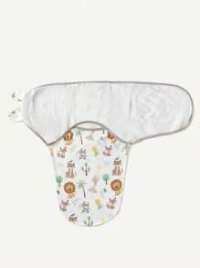Cozy Pixies 3pcs/Set Selimut Bedong Lembut Motif Polkadot dan Hewan, Set Kotak Hadiah untuk Bayi Baru Lahir - MultiWarna - View 7