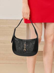 MOTF PREMIUM CHAIN SHOULDER BAG, COMMUTE - Black - View 6