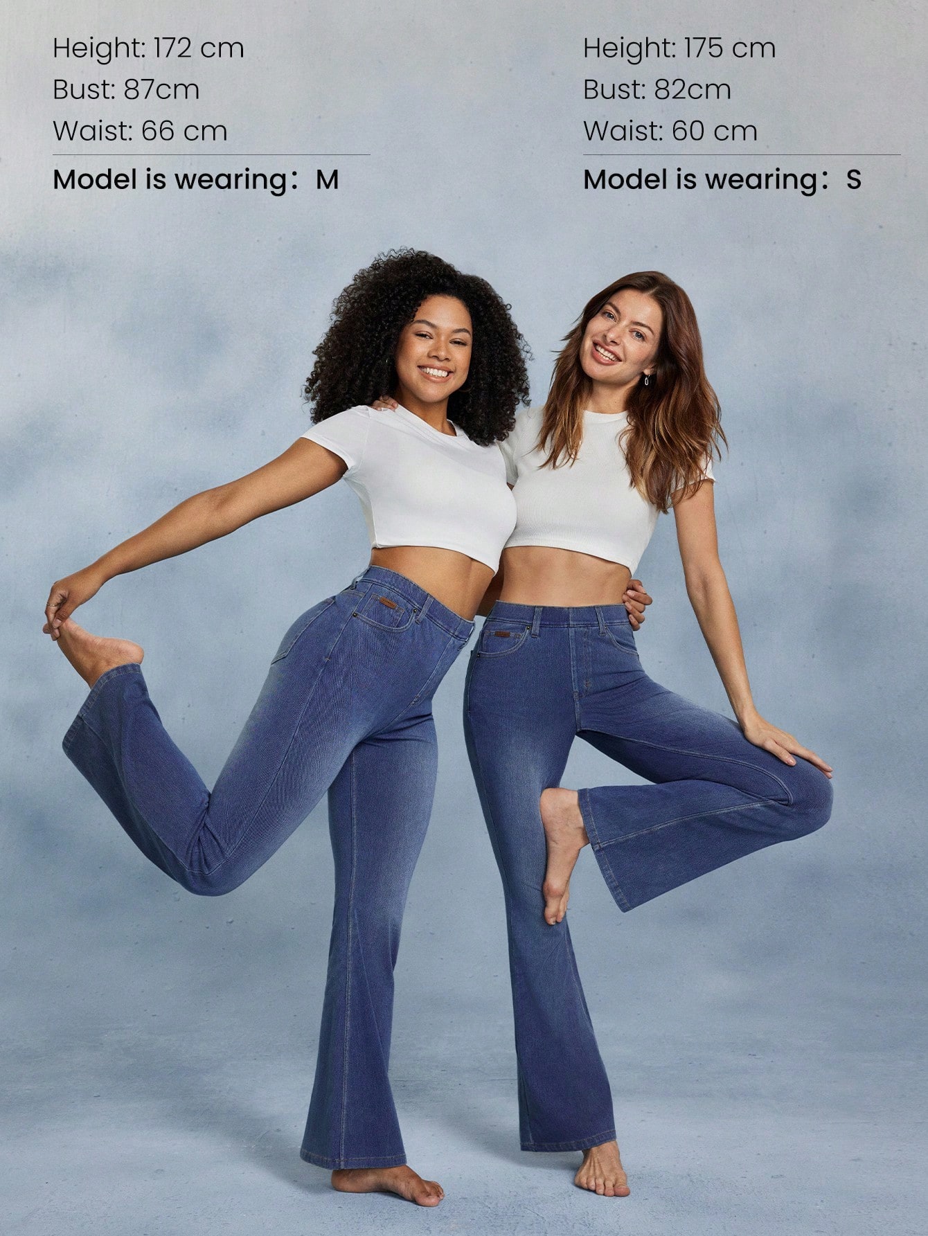 Panegy Jeans Donna Vita Alta Con Incrocio V A Zampa Elasticizzati Yoga Flare In Denim