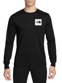 The North Face Men's L/S FINE TEE - Black - View 1