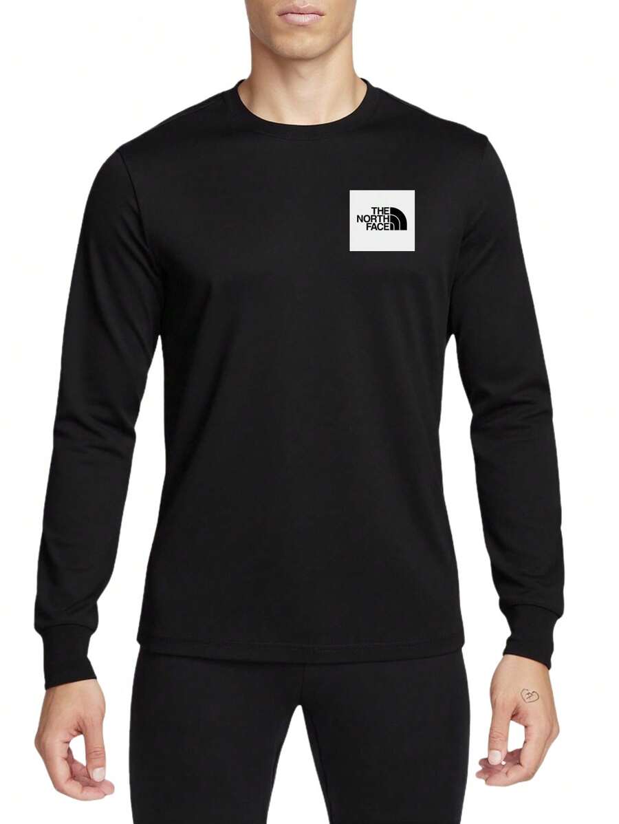 The North Face Men's L/S FINE TEE - Black - View 1