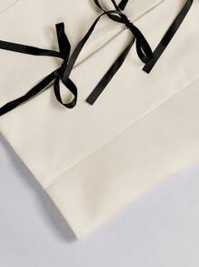 INAWLY Damen Kontrastreicher Camisole Top mit Bindeband Vorderseite