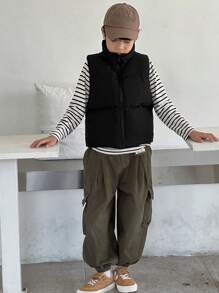 DAZY Gepolsterter Mantel für Tween Jungen für den Herbst, Weste für den Winter