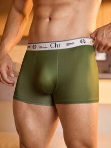 Manfinity Underwear&Sleepwear Basics 6PCS Men's 6  Multicolor Knitted Fabric Trunk. Comfortable Basic Underwear Trunks For Everyday Wear. Soft Essential Design Offers Optimal Comfort.