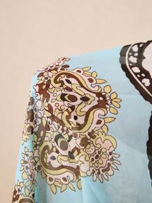 Swim Shayni 女士优雅度假复古印花雪纺罩衫 - 彩色 - 查看 3