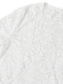 Ellevyn Veste fine et élégante à ourlet festonné en dentelle transparente pour femme. Vêtements de femme tout-saison automne/hiver, décontracté mais professionnel, idéal pour les femmes actives comme les enseignantes.