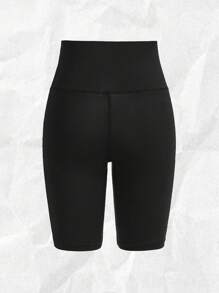 SHEIN EZwear Cartoon Print Casual Knit Cycling Shorts, Tight Leggings For Women, Suitable For Summer