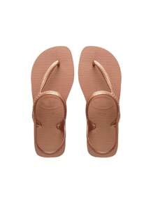HAVAIANAS - 女士休闲舒适平底人字拖凉鞋 - 銅色 - 查看 4