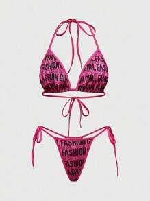 ROMWE J-Fashion Y2K 时尚女士系带无钢圈内衣套装