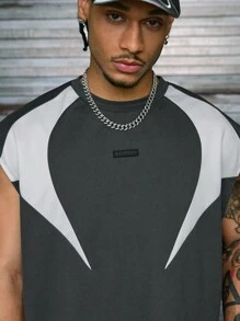 AXEPEAK Bộ 2 món gồm áo thun không tay cổ tròn in họa tiết và quần short nam, bộ đồ thể thao. - Nhiều màu - Xem 6