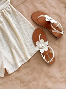 Soleia 女士夏季露肩连体裤，适合度假、早午餐、母亲节、毕业典礼、教堂、海滩、音乐节、机场、下午茶 - 杏色 - 查看 7