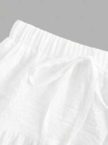 SHEIN EZwear 女士休闲度假多层蛋糕风格裙子，适合夏季