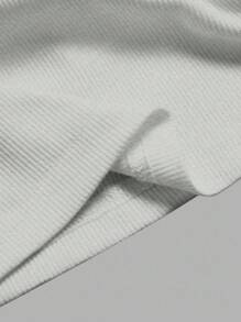 Slaydiva Casual All-Match White Cami Top With Deep U-Neck And Racerback-C Ribbed Tank Top Women Tank Tops Tank Tops For Women Tank Top With Buttons Henley Tank Top - Light Grey - View 4