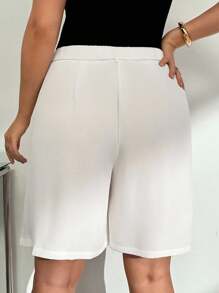 Auralis Pantalones cortos negros de talla grande para verano, pantalones, pantalones cortos, conjuntos de regreso a la escuela, atuendos de maestro