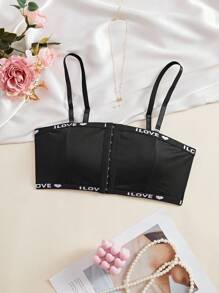 SHEIN 前开式性感文胸（无钢圈） - 黑色 - 查看 5