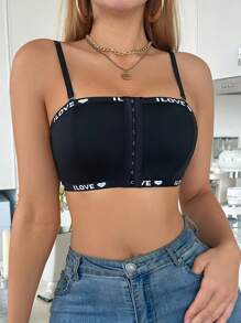 SHEIN 前开式性感文胸（无钢圈） - 黑色 - 查看 6