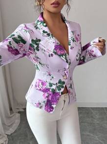 Elenzga Women's Printed Minimalist & Elegant Blazer Fall Cloth For Women