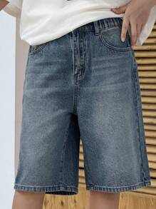 Dazy Kids Tween Girl' Denim Shorts, Fall,Back To School Clothes - Blue - View 5