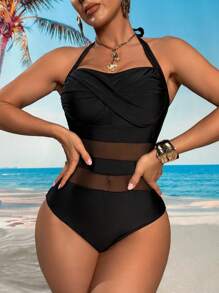 Swim Lushoire 1 pezzo Costume da bagno intero di moda da donna con stile a canotta