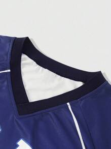 ROMWE MEN Prep 男士休闲字母印花短袖T恤，夏季 - 彩色 - 查看 3