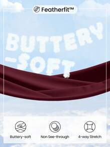 GLOWMODE 31" FeatherFit™ Back Pockets Flare Leggings Pants Low Impact Yoga Daily - Burgundy - View 7