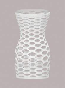 ROMWE Kawaii Y2K 原宿风格性感超弹镂空紧身衣