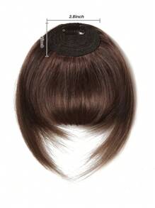 Human Hair Air Bangs With Sideburns Dark Brown Color Bangs Clip In Hair Extension Beginner Friendly Real Hairpiece Easy To Wear - S2 - View 3