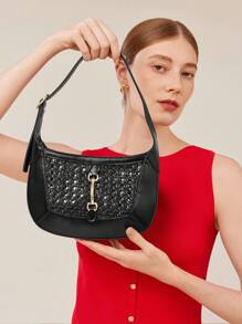 MOTF PREMIUM CHAIN SHOULDER BAG, COMMUTE - Black - View 7