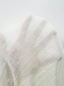 Breezaya 女士时尚休闲镂空蝴蝶结后背衬衫 - 杏色 - 查看 8