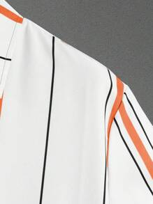 Manfinity Homme 2 件套男士夏季休闲条纹衬衫和短裤套装男士橙色和白色条纹衬衫和短裤套装男士夏季套装男士两件套橙色和白色条纹衬衫套装男士沙滩装男士条纹纽扣衬衫短裤套装男士橙色套装男士夏季服装套装男士条纹衬衫和短裤套装男士橙色和白色条纹衬衫套装男士橙色和白色套装男士两件套男士条纹衬衫橙色短裤男士条纹衬衫橙色短裤套装 - 橘色 - 查看 3