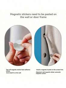 SHEIN 4/12/32 Stücke moderner Metall-Magnethaken, geeignet für Vorhangsets, einfach zu installierende magnetische Wandhalterung, verwendbar für Duschvorhänge, Nahtversiegelung, Wand- und Türaufkleber. Geschenke zum Geburtstag oder Abschluss
