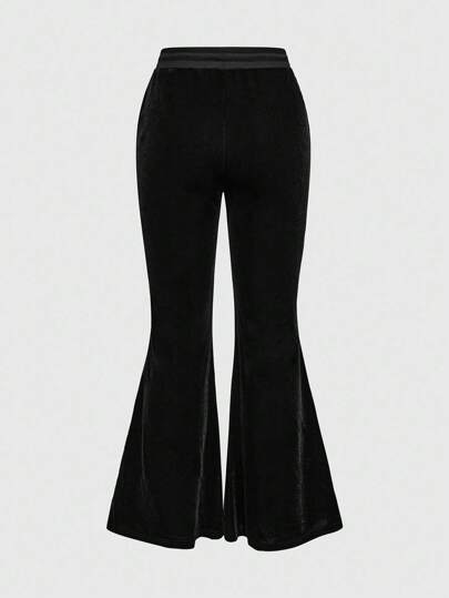 Goth Pantalones glamorosos de estilo de corte para mujer con incrustaciones de de rubí y strass, bordados con patrones de sol, espada, corazón, ojo y estrella en terciopelo negro para fiestas de verano, graduación, baile de graduación y vacaciones en la playa
