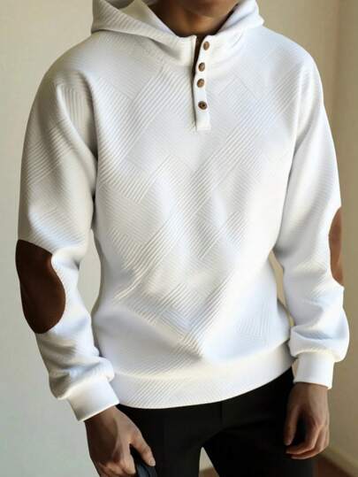 SHEIN Teen Boys' Casual Comfortable Versatile Raglan Sleeve Color Block Half-Zip Sweatshirt, Suitable For Autumn And Winter Fall