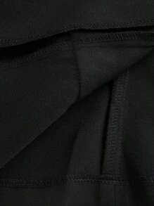 Sweetra Blazer ajustado de manga larga talla grande con botón decorativo grande y bolsillos falsos