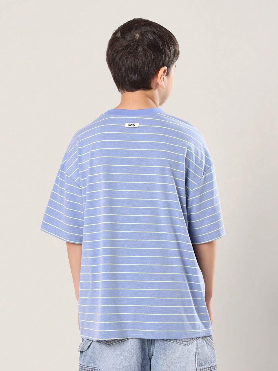 T-shirt rayé classique et décontracté pour tous les jours, confortable