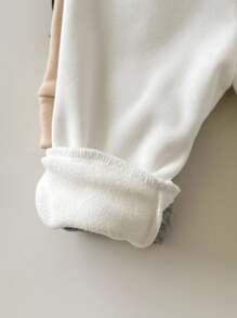 5pcs/Pack Baby Boys/Girls Solid Color Fleece Leggings, Elastic, Warm, Soft, Casual, All-Match, Suitable For Spring/Autumn/Winter, Indoors & Outdoors - Multicolor - View 4