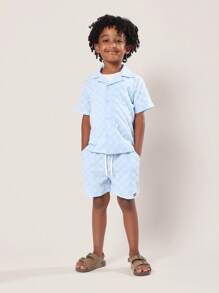 SUMWON Conjunto de camisas de verano de textura ligera para niños, ropa casual de playa, resort, vacaciones, estilo de isla, para jugar los fines de semana