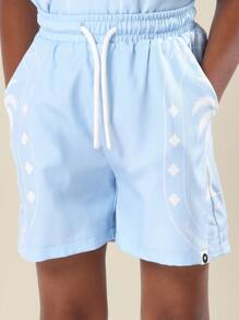 SUMWON Palm-Baum-Muster Sommer Jungen Urlaubs-Zweiteiler aus Hemd und Shorts als Freizeitkleidung für Strandurlaub, Resort und Feiertag