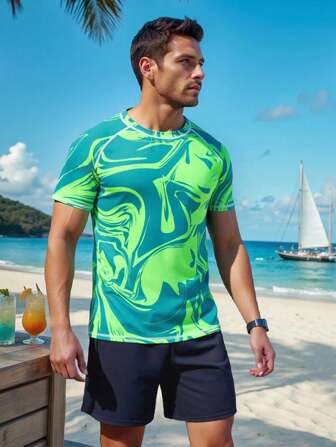 Manfinity VDAYZ Rashguardset voor heren, strand en surfkleding