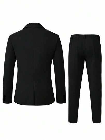 Manfinity Mode 男士纯色时尚正装，适合夏季穿着，男士休闲西装，商务休闲装。