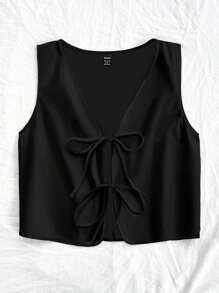 Soleia Camiseta de tirantes de unicolor de verano para mujer de talla grande