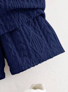 Cozy Pixies 2件套男童纯色领短袖开衫配松紧腰短裤 - 寶藍色 - 查看 6