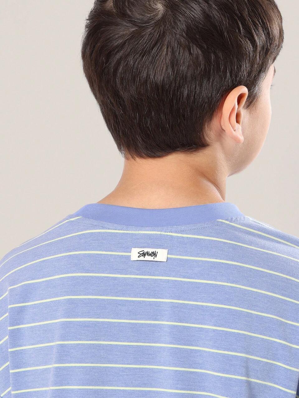 T-shirt rayé classique et décontracté pour tous les jours, confortable