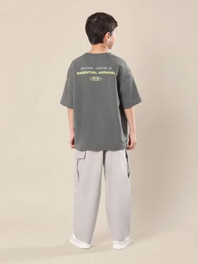 SUMWON Essential Street Original Creator 超大 T 恤和裤子休闲夏季清凉 T 恤套装