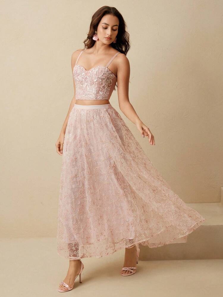 Damen eleganter Gummibund Ausgestellter Rock