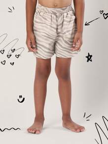 SUMWON Tierdruck Badeshorts Strandurlaub Pool Schwimm Boardshorts Sommer Ferien Wasserpark Kordelzug Taille Schwimmshorts Lässig - Khaki - Übersicht 2